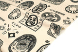 Japanese Fabric Kokka Labels heavy canvas - 50cm