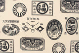Japanese Fabric Kokka Labels heavy canvas - 50cm
