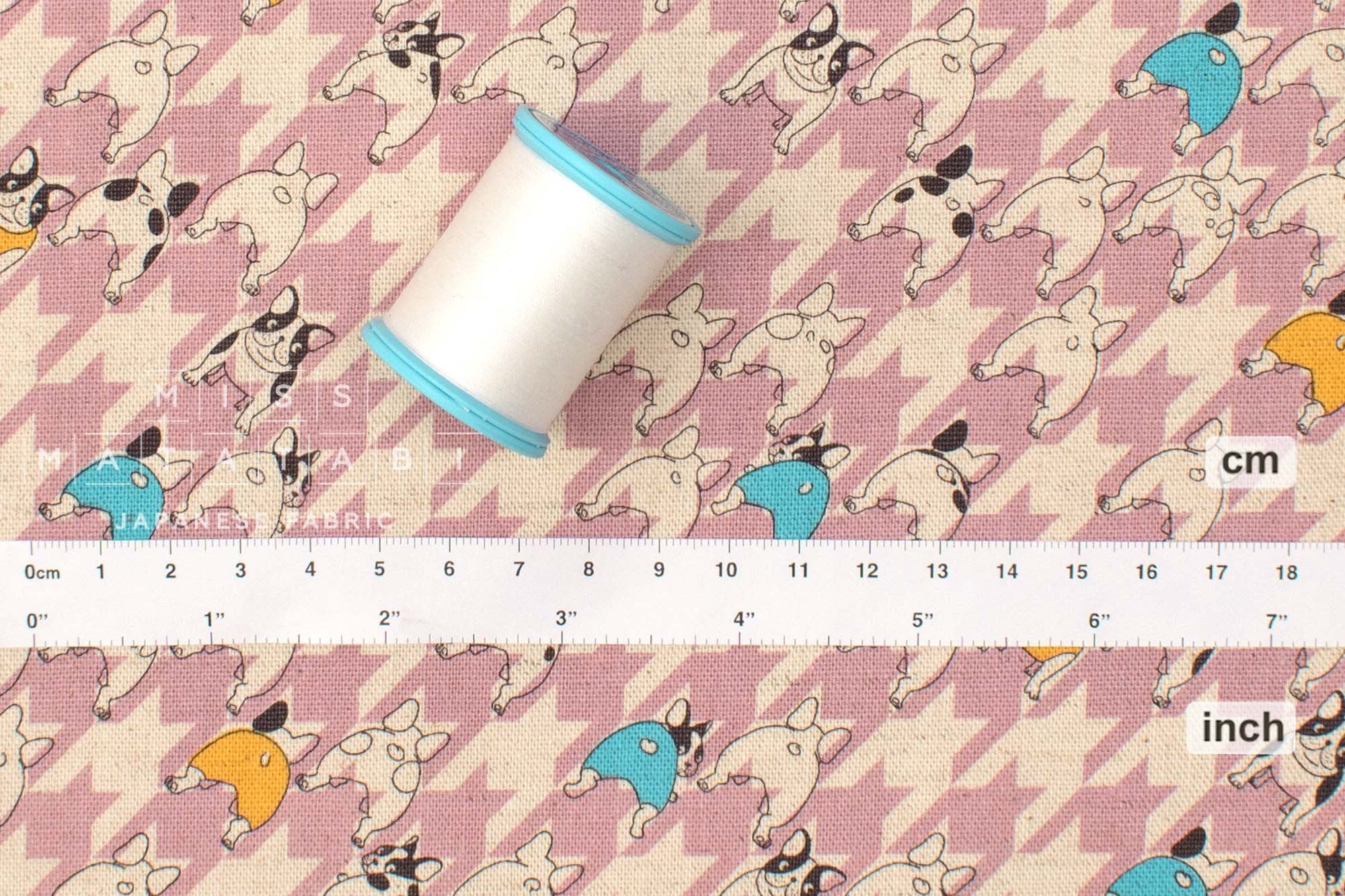 Japanese Fabric Houndstooth Bulldog - A - 50cm