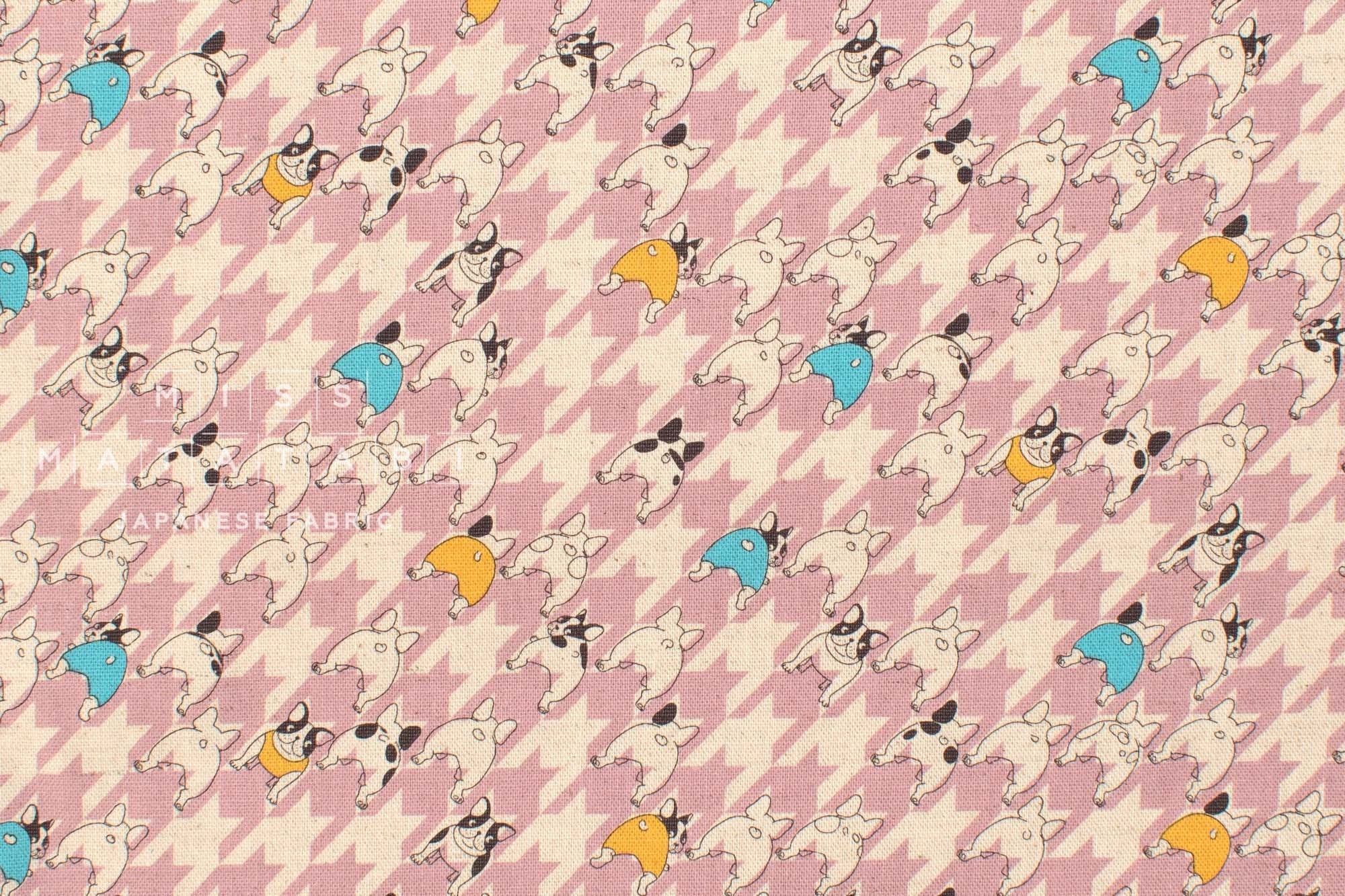 Japanese Fabric Houndstooth Bulldog - A - 50cm