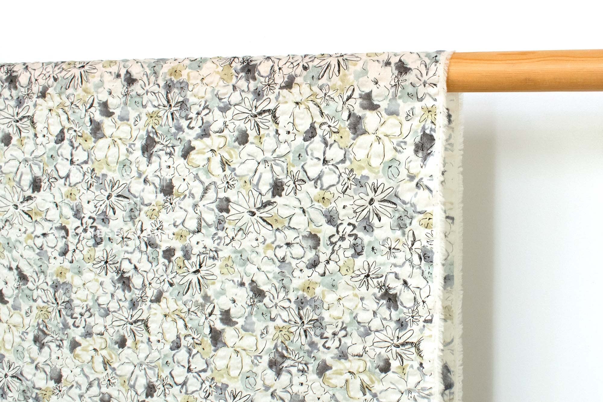 Japanese Fabric Cotton Ripple Serena Floral - E - 50cm