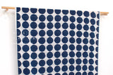 Japanese Fabric Spots Ripple Lawn - navy - 50cm
