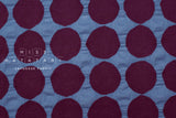 Japanese Fabric Spots Ripple Lawn - teal blue - 50cm