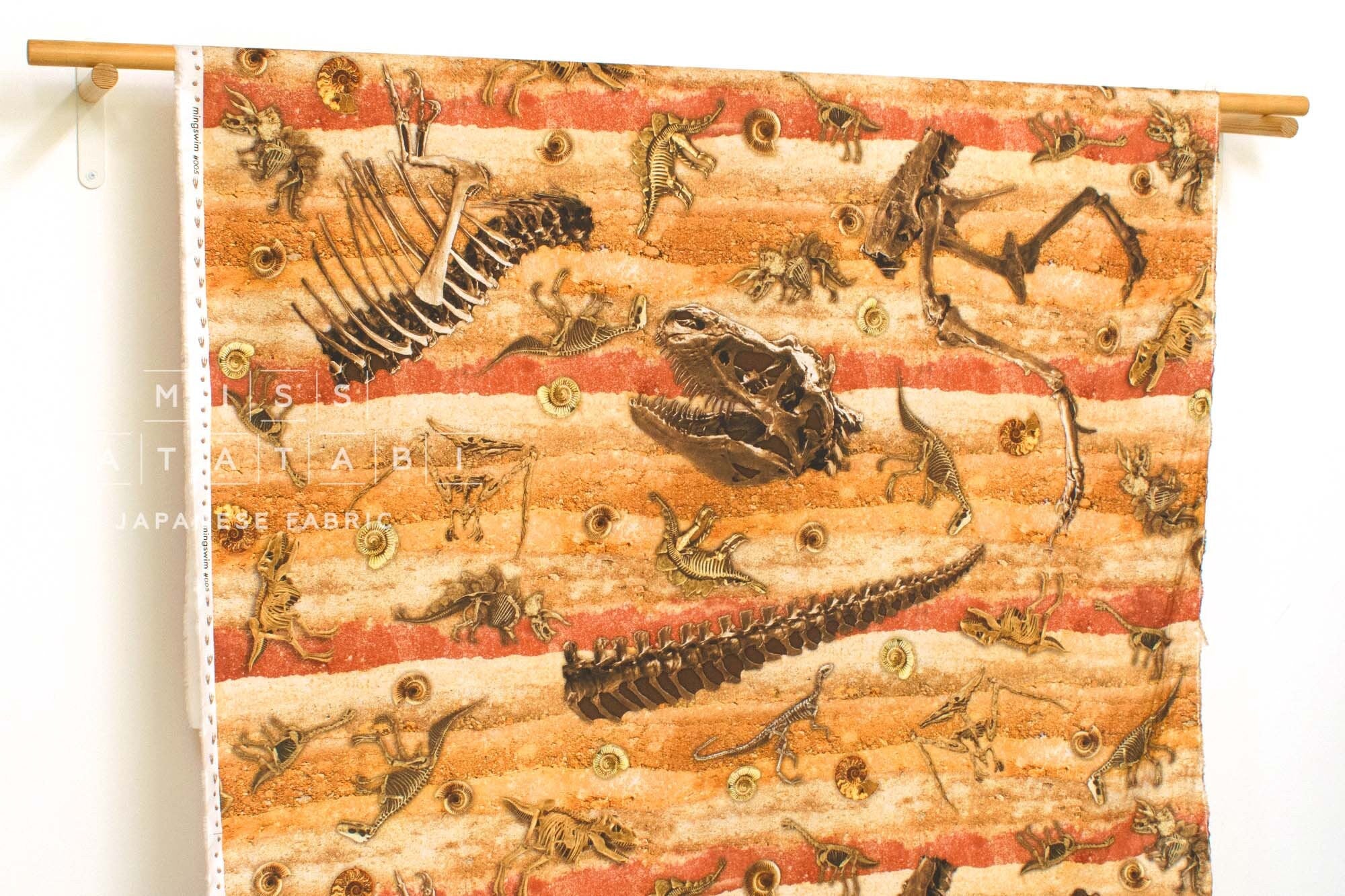Japanese Fabric Dinosaur Fossils - 50cm