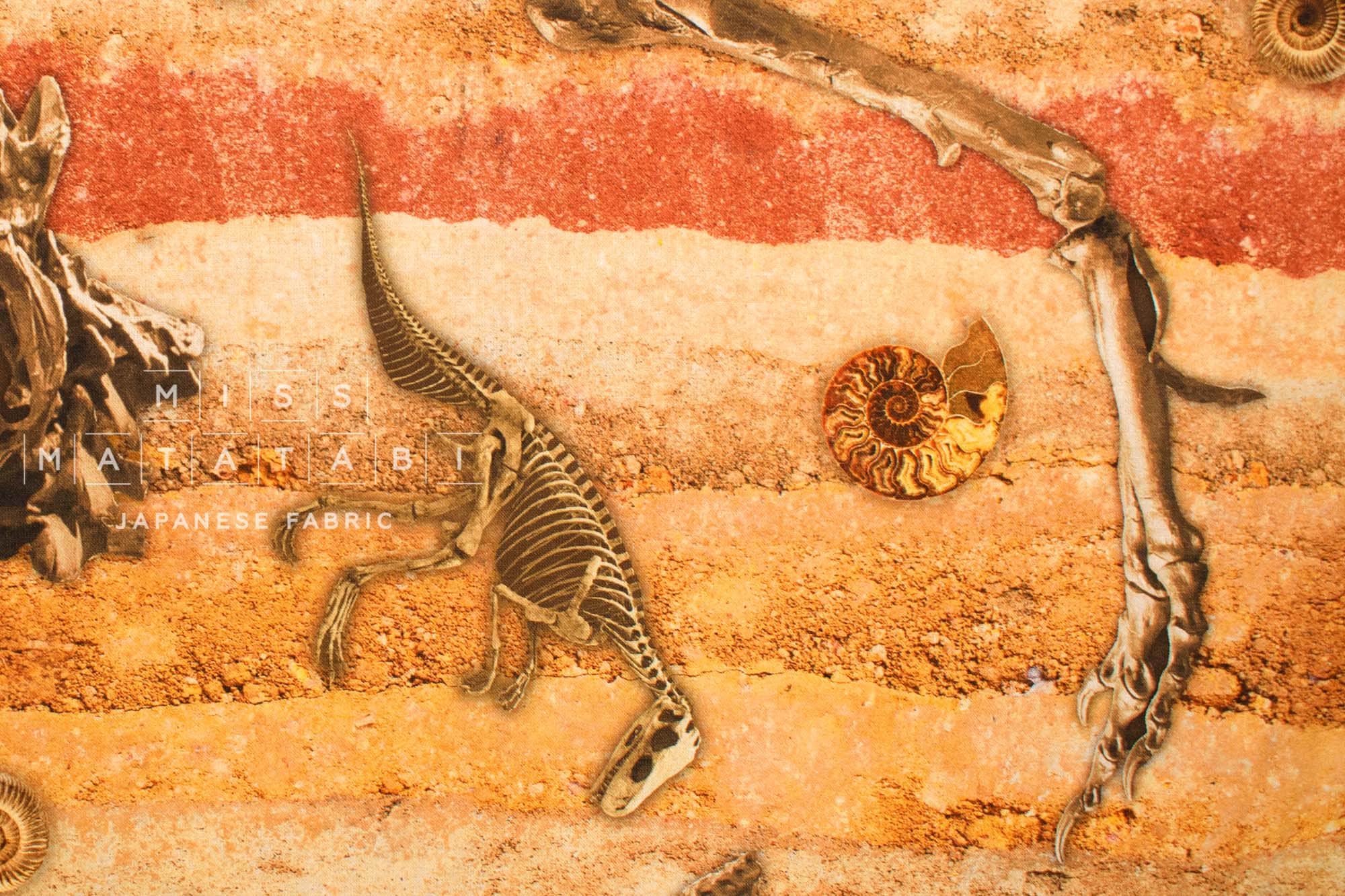 Japanese Fabric Dinosaur Fossils - 50cm