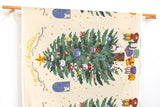 Japanese Fabric Christmas Tree Kitties Panel - 61cm