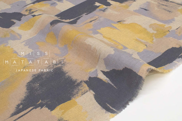 Japanese Fabric Contemporary Art Linen Blend - A - 50cm