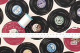 Japanese Fabric Vintage Vinyl Records - A - 50cm