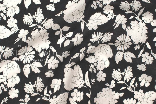 Japanese Fabric Cotton Ripple Windy City Floral - A - 50cm
