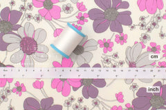 Japanese Fabric Shelly Retro Floral - B - 50cm