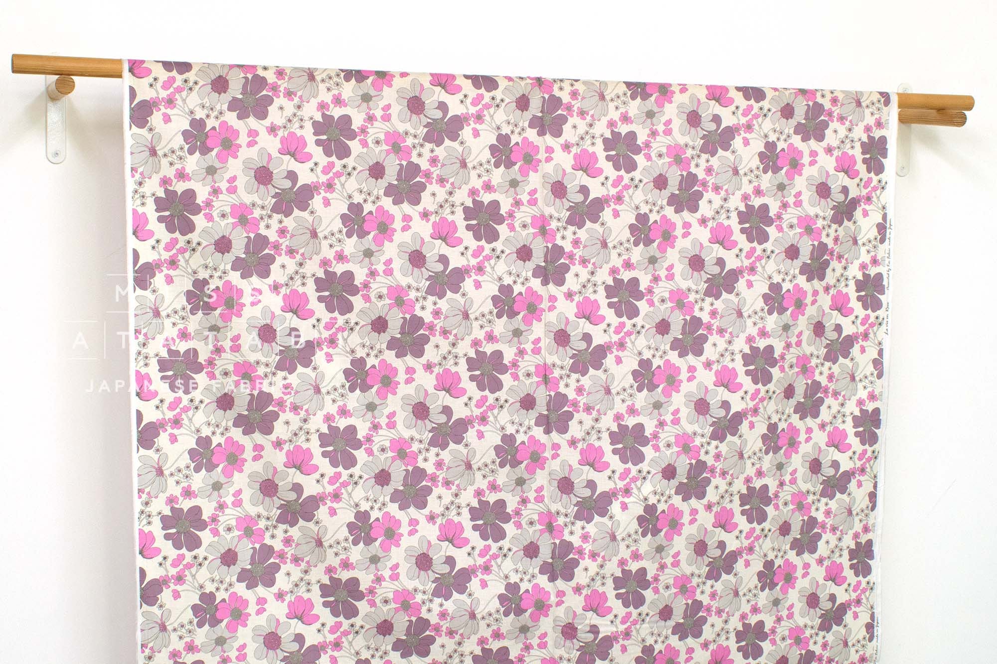 Japanese Fabric Shelly Retro Floral - B - 50cm