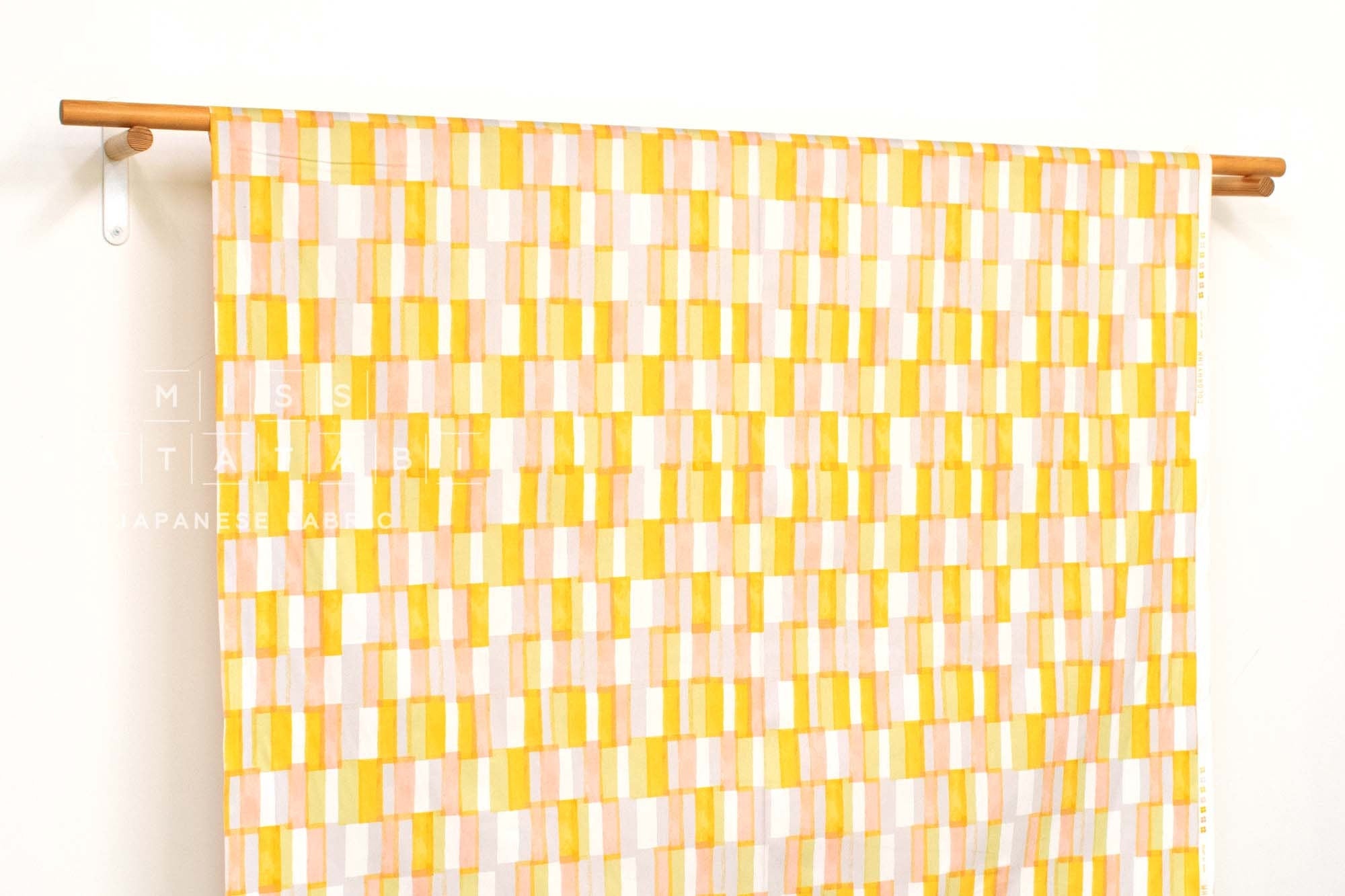 Japanese Fabric Watercolor Check - D1 - 50cm