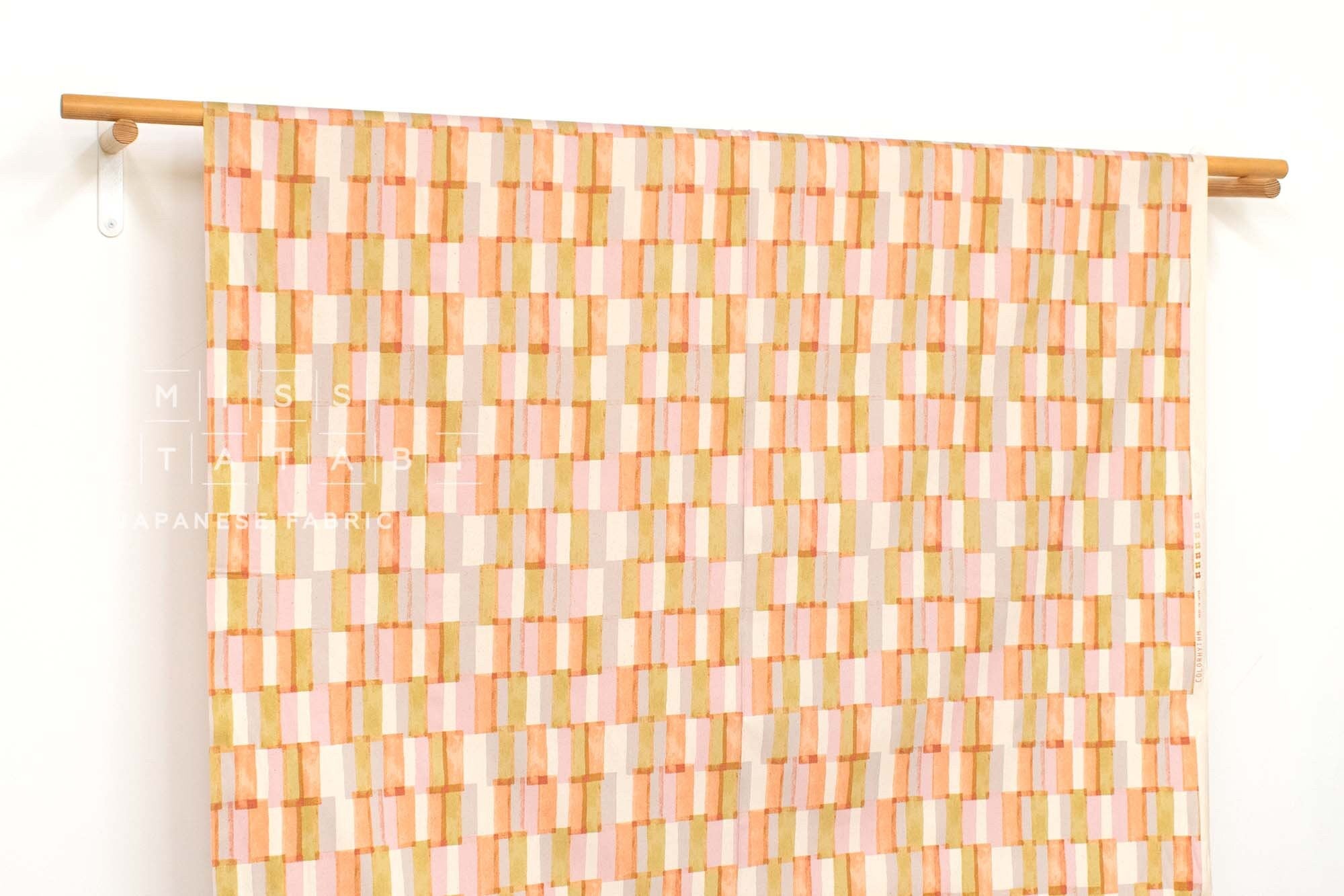 Japanese Fabric Watercolor Check - D3 - 50cm