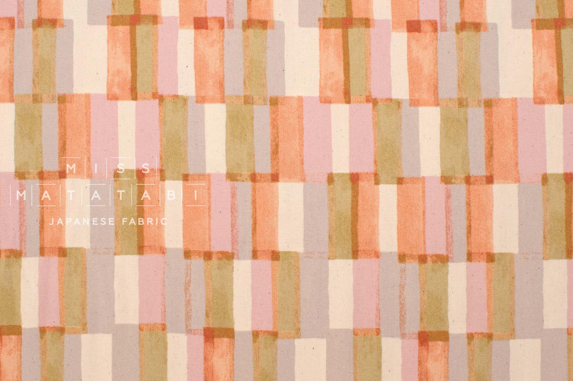 Japanese Fabric Watercolor Check - D3 - 50cm