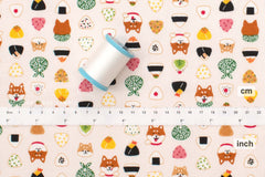 Japanese Fabric Shiba Inu and Onigiri - 50cm