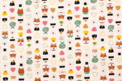 Japanese Fabric Shiba Inu and Onigiri - 50cm