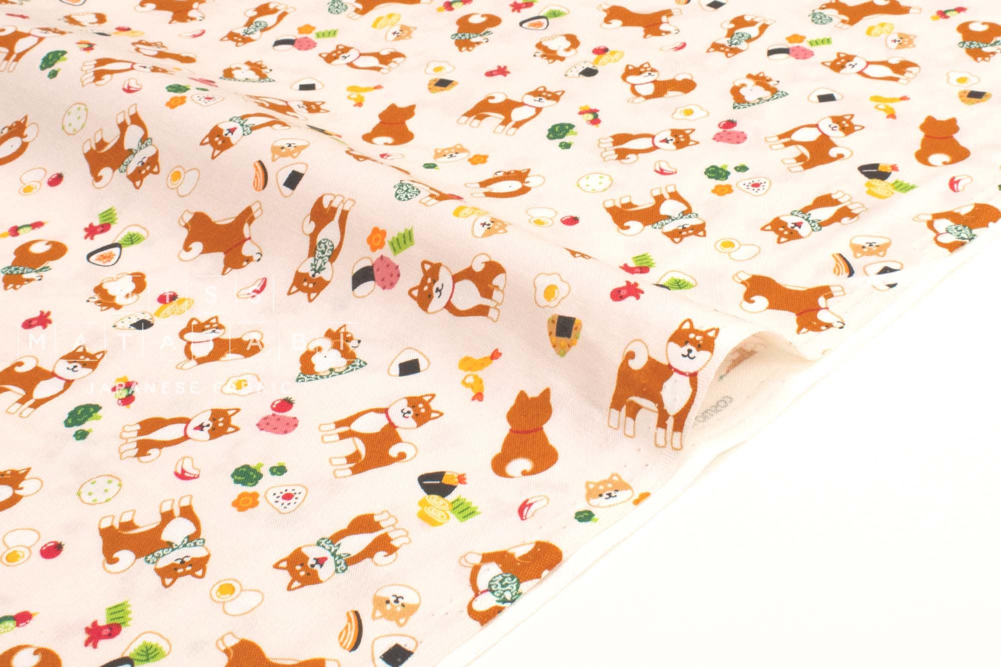 Japanese Fabric Shiba Inu and Onigiri II - 50cm