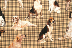 Japanese Fabric Handsome Pup Plaid - 50cm