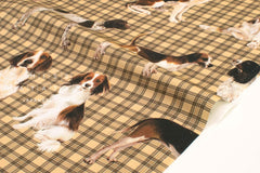 Japanese Fabric Handsome Pup Plaid - 50cm
