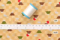 Japanese Fabric Mt Fuji in the Clouds - B - 50cm