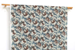 Japanese Fabric Dragon and Waves - B - 50cm