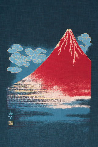 Shokunin Collection Hand-printed Japanese Fabric Panel Fujisan - 50cm