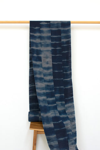 Shokunin Collection Kurume Kasuri Sun-dried Indigo Fabric - 1 - 50cm