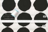 Japanese Fabric Spots Ripple Lawn - black on white - 50cm