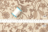 Japanese Fabric Corduroy Illustrated Garden - A - 50cm