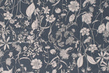 Japanese Fabric Corduroy Illustrated Garden - E - 50cm
