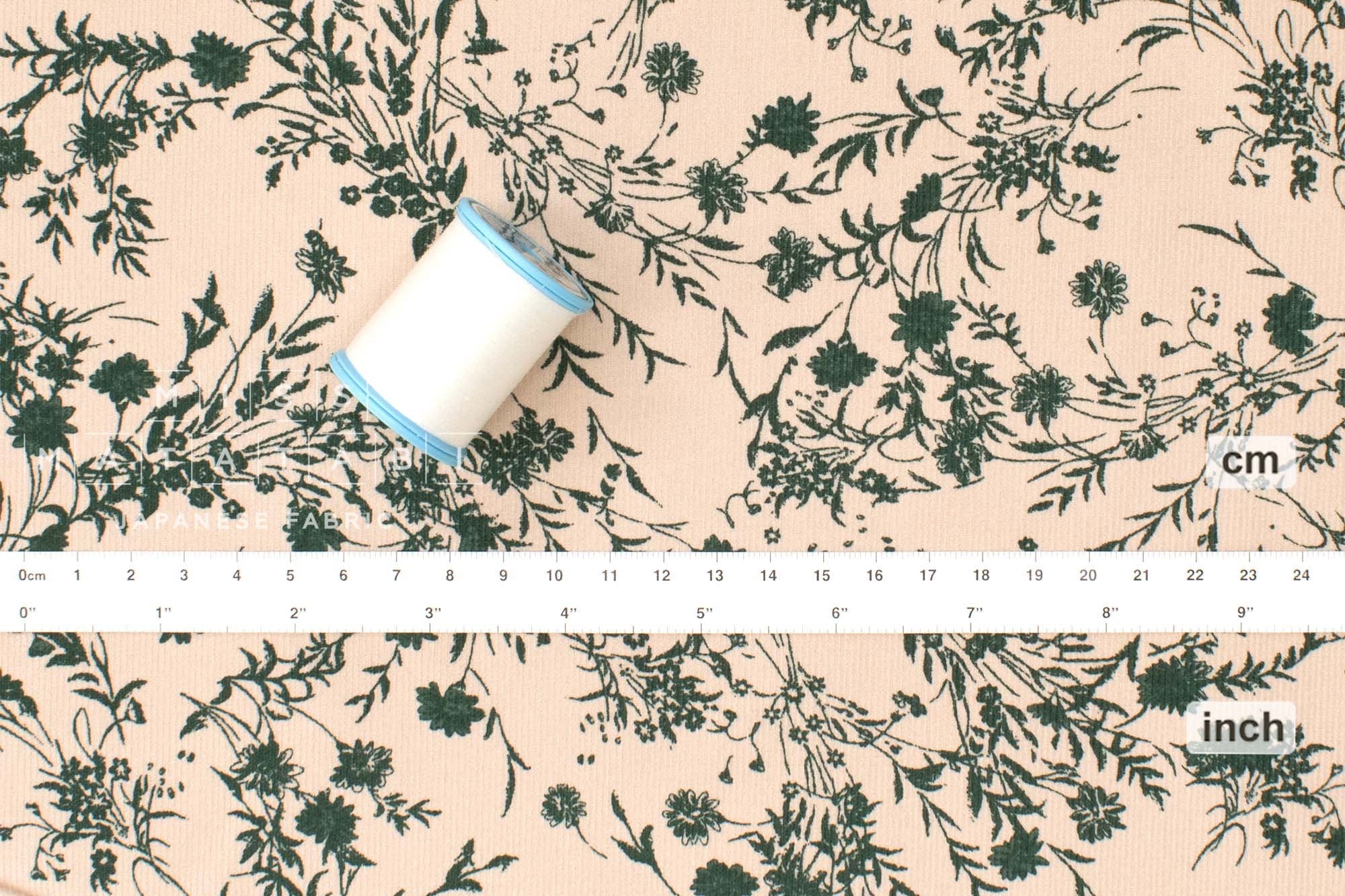 Japanese Fabric Corduroy Fall Garden - A - 50cm