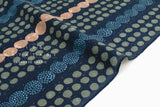 Japanese Fabric Corduroy Stone Path - navy blue - 50cm