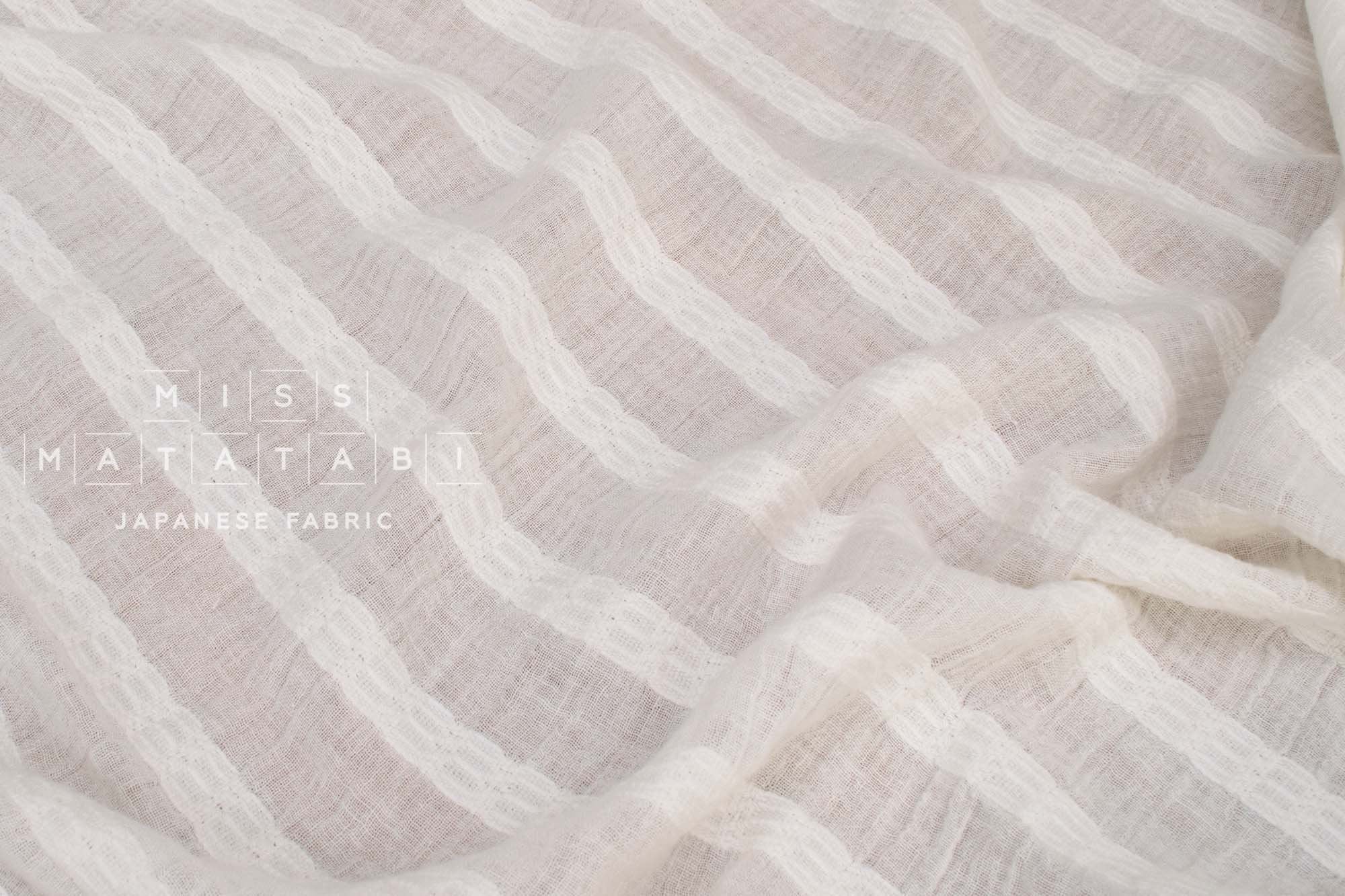 Japanese Fabric Shokunin Collection Azumadaki 122 - off white - 50cm