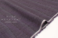 Japanese Fabric Yarn Dyed Yoroke Knotted Waves - purple - 50cm