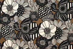 Japanese Fabric Corduroy Wild Floral - C - 50cm