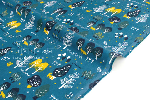 Japanese Fabric Corduroy Into the Woods - B4 - 50cm