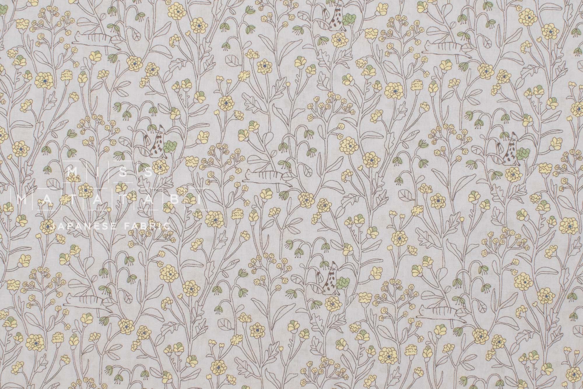 Japanese Fabric Cats in the garden - B - 50cm