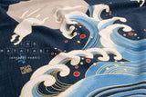 Shokunin Collection Hand-printed Japanese Fabric Panel Usagi and Nami - 50cm