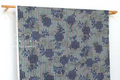 Japanese Fabric Floral Applique Style Check - 50cm
