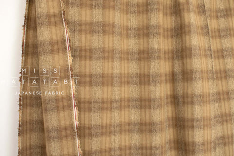 DEADSTOCK Japanese Fabric Yarn-Dyed Cotton Check - F - 50cm