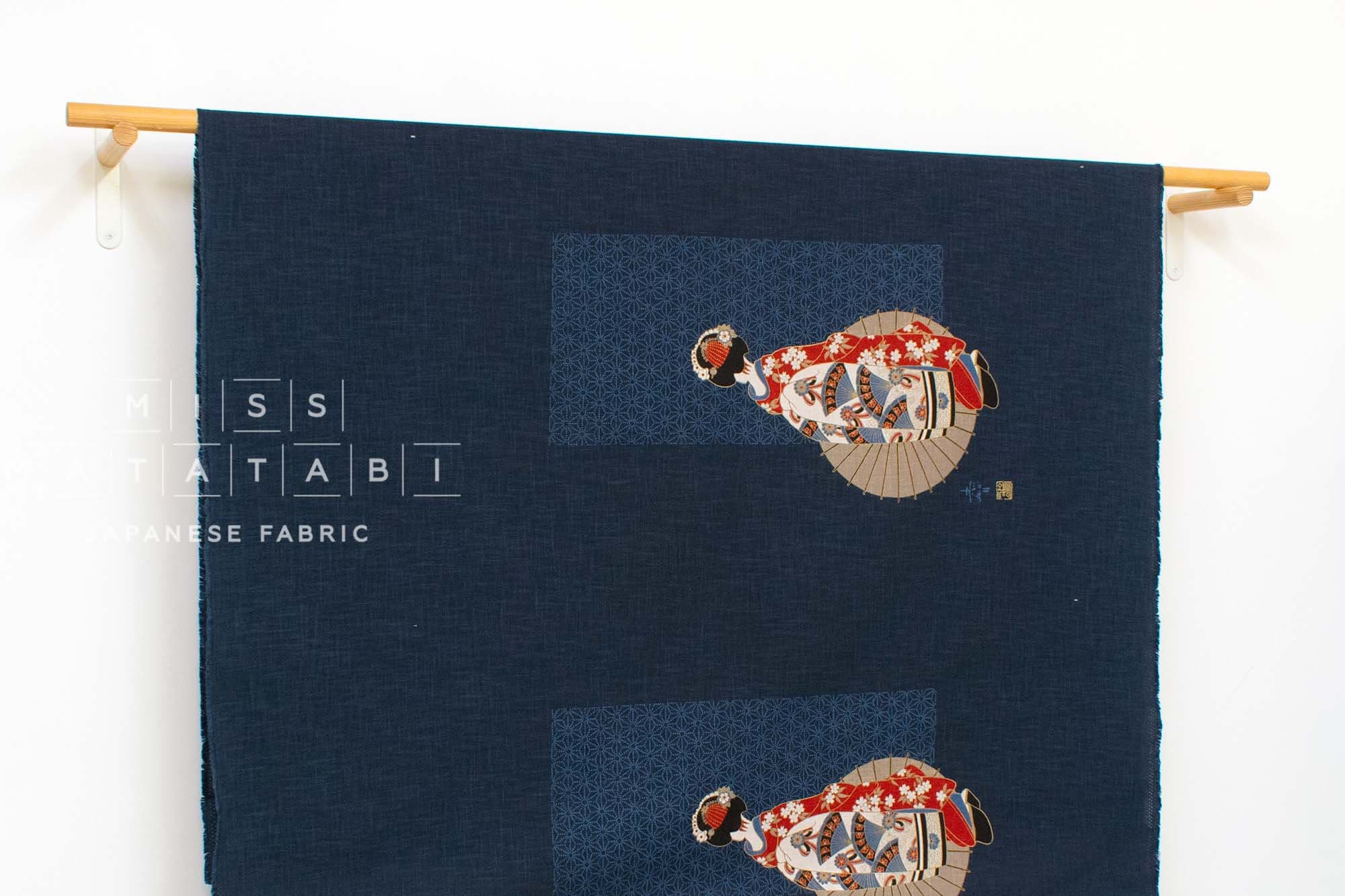 Shokunin Collection Hand-printed Japanese Fabric Panel Maiko II - 50cm
