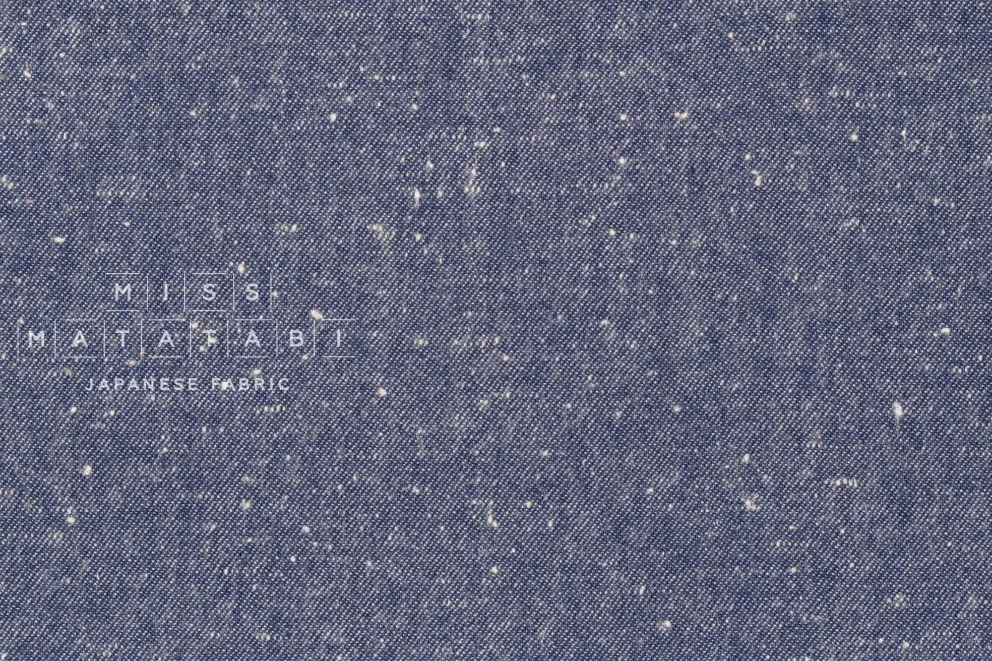 Japanese Fabric Shokunin Collection Yarn-Dyed Slub Denim - blue - 50cm