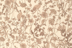 Japanese Fabric Corduroy Illustrated Garden - A - 50cm