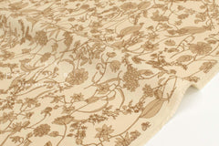 Japanese Fabric Corduroy Illustrated Garden - A - 50cm