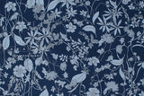 Japanese Fabric Corduroy Illustrated Garden - D - 50cm