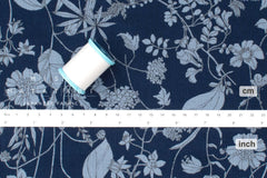 Japanese Fabric Corduroy Illustrated Garden - D - 50cm