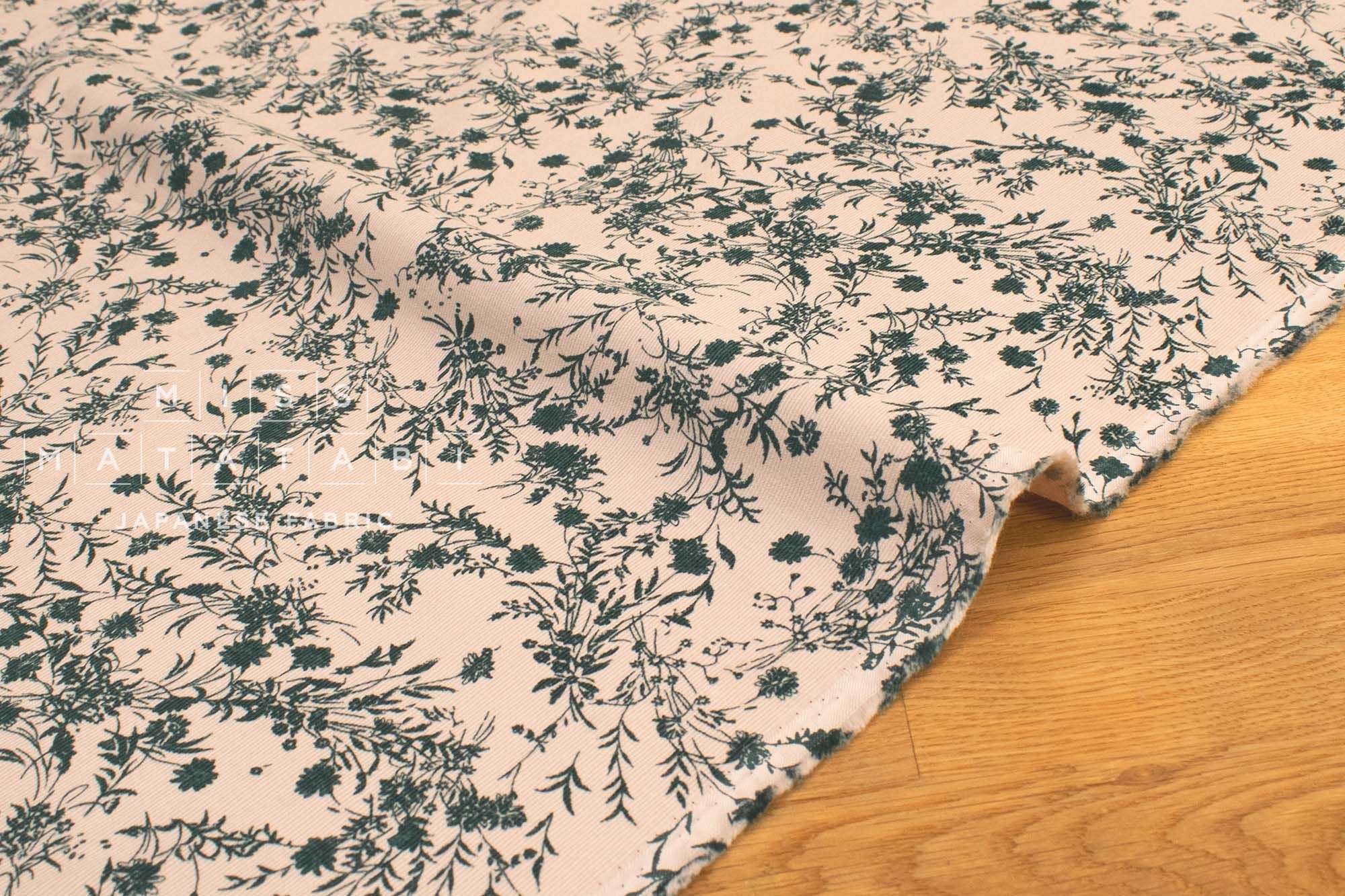 Japanese Fabric Corduroy Fall Garden - A - 50cm