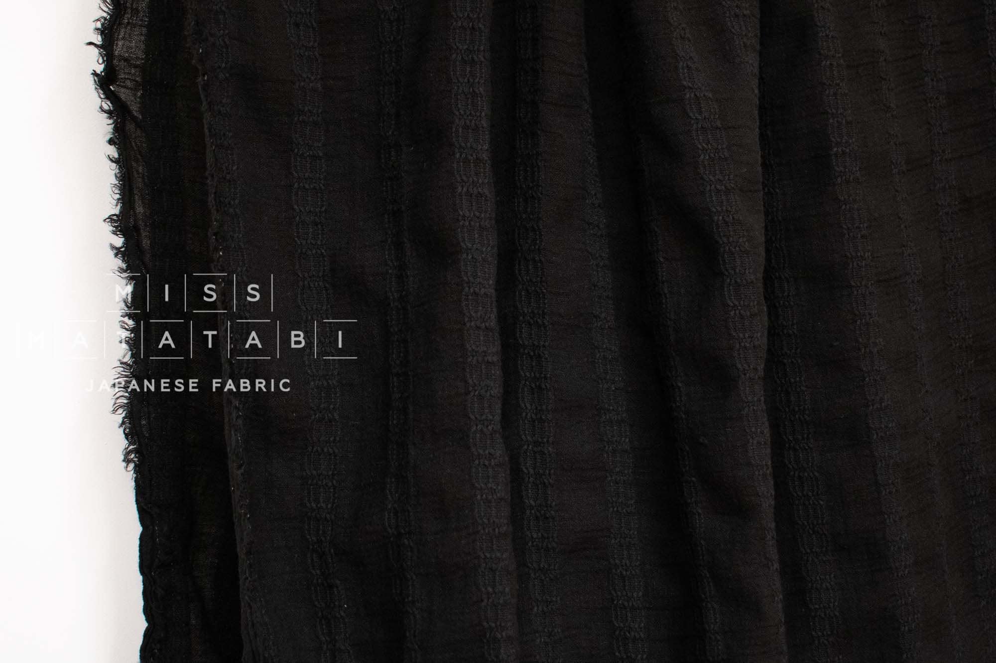 Japanese Fabric Shokunin Collection Azumadaki 122 - black - 50cm