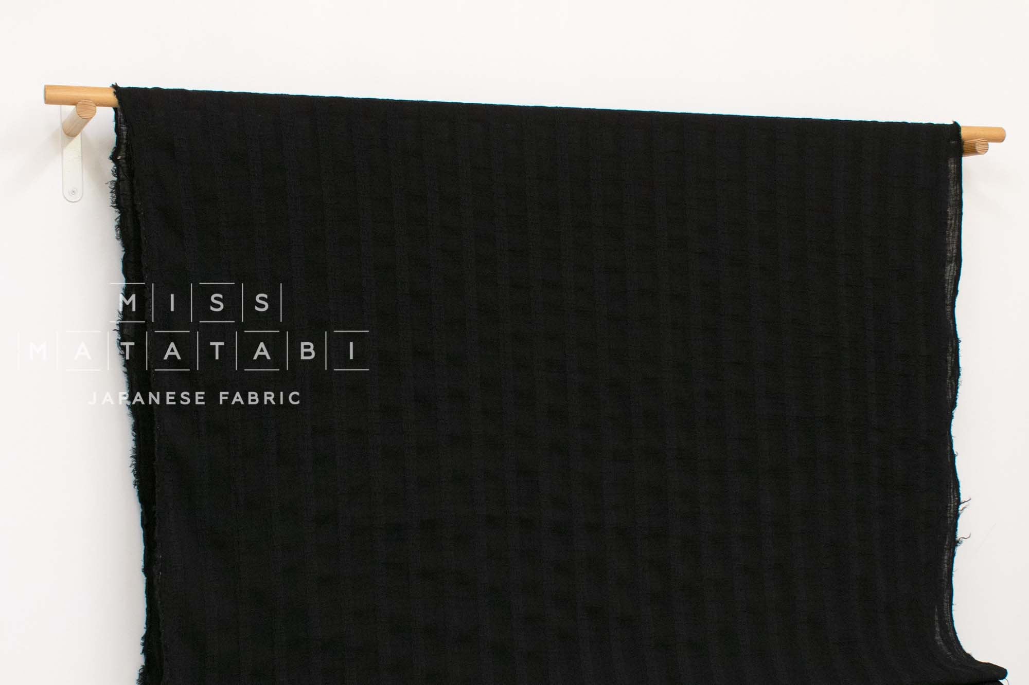 Japanese Fabric Shokunin Collection Azumadaki 122 - black - 50cm