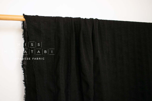 Japanese Fabric Shokunin Collection Azumadaki 122 - black - 50cm
